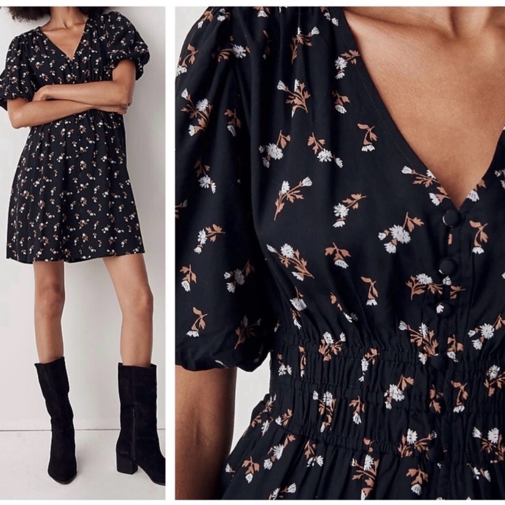 Madewell Challis Sophia Mini Dress Woodland Floral NI695‎ Small